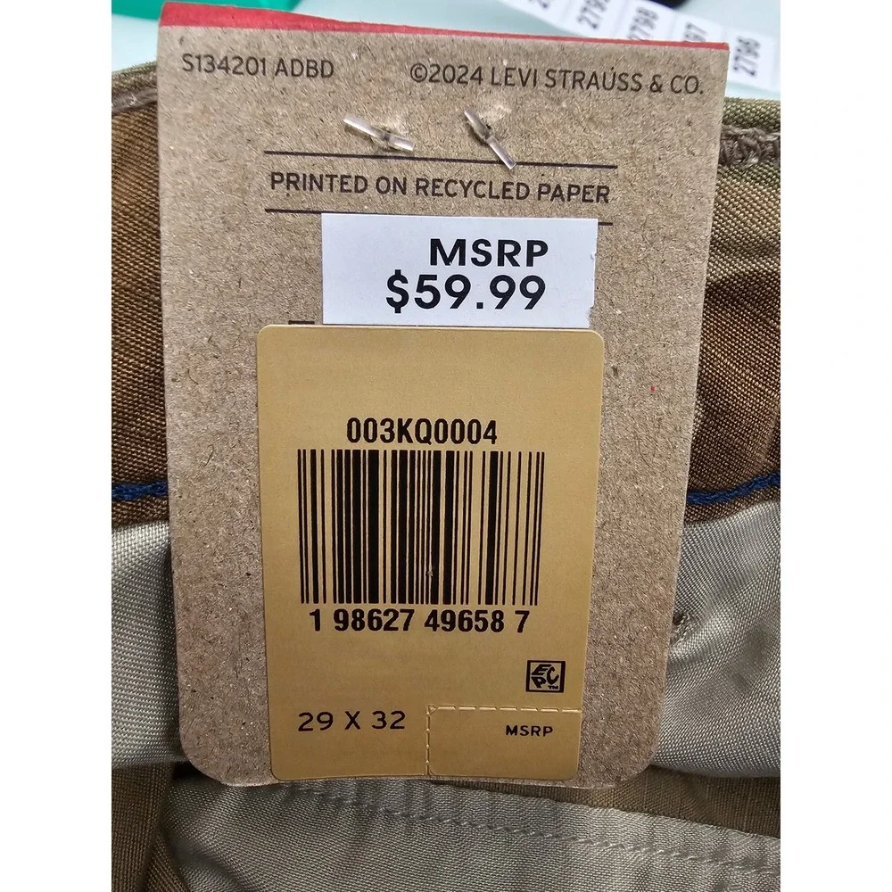 Levis XX‎ Cargo Baggy Pants Mens 29x32 Duck Camo Ripstop Cotton A4693-0004 NEW